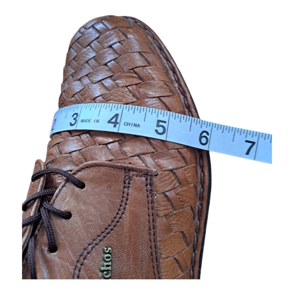 Fluchos tan leather mens shoes dress shoes lace up Made in Spain Size 40 - Picture 12 of 15